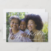 ハッピーホリデーズスノーフレーク写真 シーズンカード (正面)