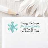 ハッピーホリデーズスノーフレーク差出人住所ラベル ラベル (インサイチュ)