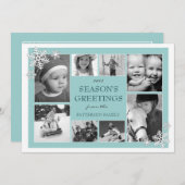 ハッピーホリデーズスノーフレーク8フォトカード シーズンカード (正面/裏面)