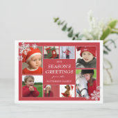 ハッピーホリデーズスノーフレーク8フォトグリーティングカード シーズンカード (スタンド正面)