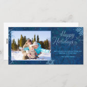 ハッピーホリデーズスノーフレーク シーズンカード (正面/裏面)