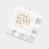 ハッピーホリデーズスノーフレーク | ホリー・ビジネス 箔ナプキン (左)