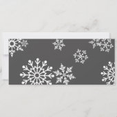 ハッピーホリデーズスノーフレークChristmasフォトカード シーズンカード (裏面)