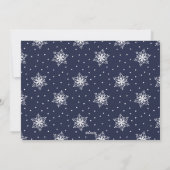 ハッピーホリデーズスノーフレークNavy Blueフォトフレーム シーズンカード (裏面)