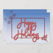 ハッピーホリデーズスノーフレーミングビジネス シーズンカード (正面/裏面)