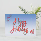 ハッピーホリデーズスノーフレーミングビジネス シーズンカード (スタンド正面)