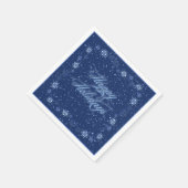 ハッピーホリデーズスノーブルークリスマスナプキンス スタンダードカクテルナプキン (角)