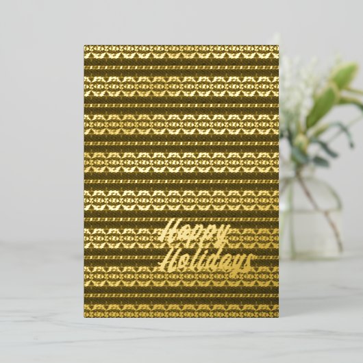 ハッピーホリデーズスモールビジ企業のネス 箔シーズンカード (立ち正面)