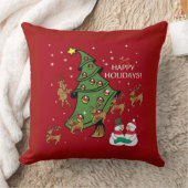 ハッピーホリデーズスローデザイン クッション (ブランケット)