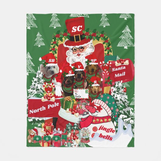 ハッピーホリデーズスローフリース フリースブランケット (正面)