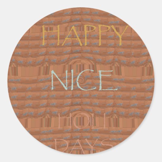 ハッピーホリデーズゼブラアートプリント ラウンドシール (正面)