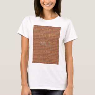 ハッピーホリデーズゼブラアートプリント Tシャツ