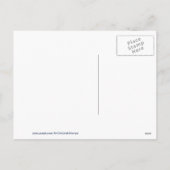 ハッピーホリデーズソフトブルーと白文字デザイン色 シーズンポストカード (裏面)