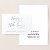ハッピーホリデーズタイポグラフィ|祝日のご案内 箔カード (ディスプレー)