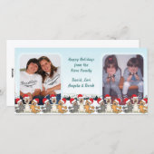 ハッピーホリデーズタウンキャッツ歌うフォトカード シーズンカード (正面/裏面)