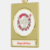 ハッピーホリデーズタコ ゴールドプレートバナーオーナメント (左)