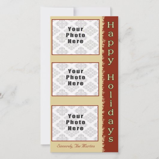 ハッピーホリデーズタン/赤3写真4x8 シーズンカード (正面)