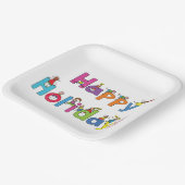 ハッピーホリデーズチルドレン ペーパープレート (傾斜あり)
