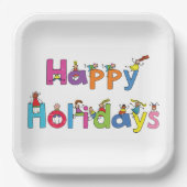 ハッピーホリデーズチルドレン ペーパープレート (正面)