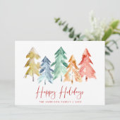 ハッピーホリデーズツリーウォーターカラーミニマルズ シーズンカード (スタンド正面)