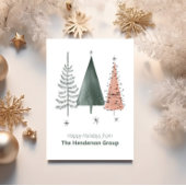 ハッピーホリデーズツリーズビジネス会社QRコード ポストカード