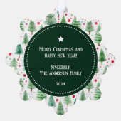 ハッピーホリデーズツリーズファミリーフォト オーナメントカード (裏面)