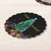 ハッピーホリデーズツリー ペーパーコースター (アングル)