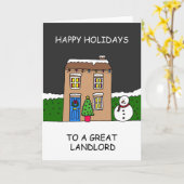 ハッピーホリデーズトゥ素晴らし大家 カード (黄色い花)
