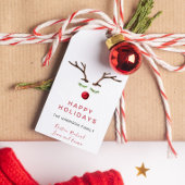 ハッピーホリデーズトナディアウォーターカラークリスマス ギフトタグ