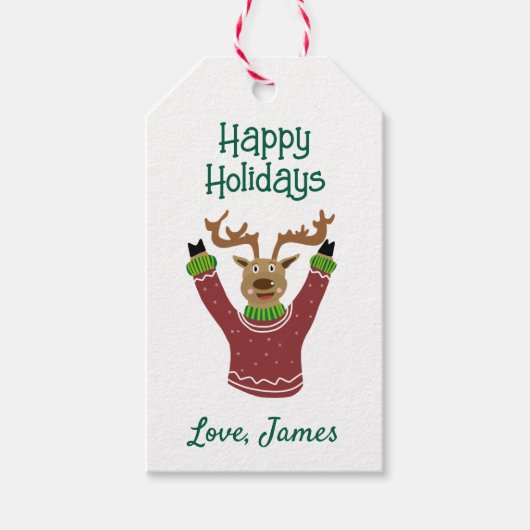 ハッピーホリデーズトナディアクリスマスギフトラベル ギフトタグ (正面)