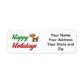 ハッピーホリデーズトナディアクリスマススクリプト ラベル (正面)