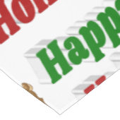 ハッピーホリデーズトナディアクリスマスタイポグラフィ テーブルクロス (アングル)