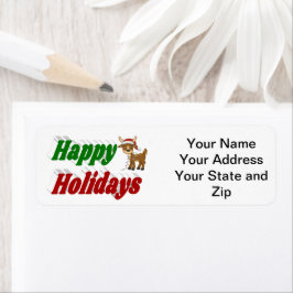 ハッピーホリデーズトナディアクリスマスタイポグラフィ ラベル