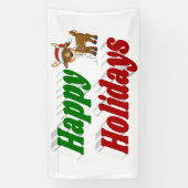 ハッピーホリデーズトナディアクリスマスタイポグラフィ 横断幕 (縦)