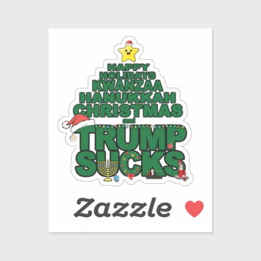 ハッピーホリデーズトランプ吸ズ シール (シート)