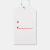 ハッピーホリデーズドギーおもしろいお洒落ツリーレッド ギフトタグ (裏面)