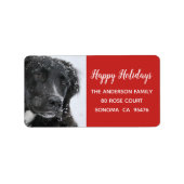 ハッピーホリデーズドッグアンドスノー差出人住所 ラベル (正面)