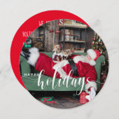 ハッピーホリデーズドッグフォトクリスマス (正面/裏面)