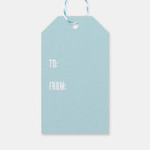 ハッピーホリデーズドッグ建物A雪だるま ギフトタグ (裏面)