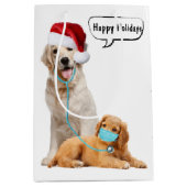 ハッピーホリデーズドッグ ミディアムペーパーバッグ (正面)