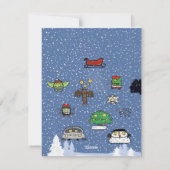 ハッピーホリデーズドードルジャンプグリーティングカード シーズンカード (裏面)