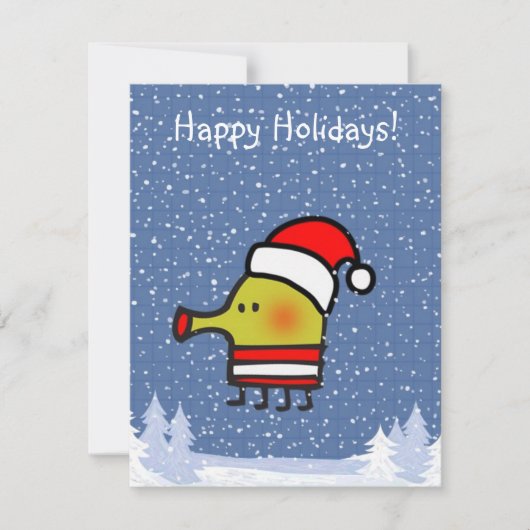 ハッピーホリデーズドードルジャンプグリーティングカード シーズンカード (正面)