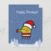ハッピーホリデーズドードルジャンプグリーティングカード シーズンカード (正面/裏面)