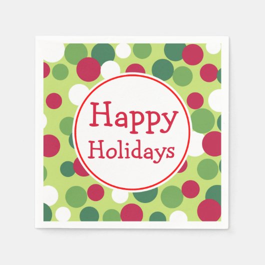 ハッピーホリデーズナプキンス スタンダードカクテルナプキン (正面)