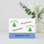 ハッピーホリデーズニューイヤーズ ポストカード (スタンド正面)