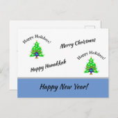 ハッピーホリデーズニューイヤーズ ポストカード (正面/裏面)