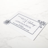 ハッピーホリデーズニューイヤー1フォトビジネス企業の 箔シーズンカード (回転した状態)