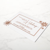 ハッピーホリデーズニューイヤー1フォトビジネス企業の 箔シーズンカード (回転した状態)