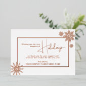 ハッピーホリデーズニューイヤー1フォトビジネス企業の 箔シーズンカード (立ち正面)