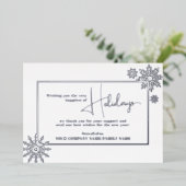 ハッピーホリデーズニューイヤー1フォトビジネス企業の 箔シーズンカード (立ち正面)